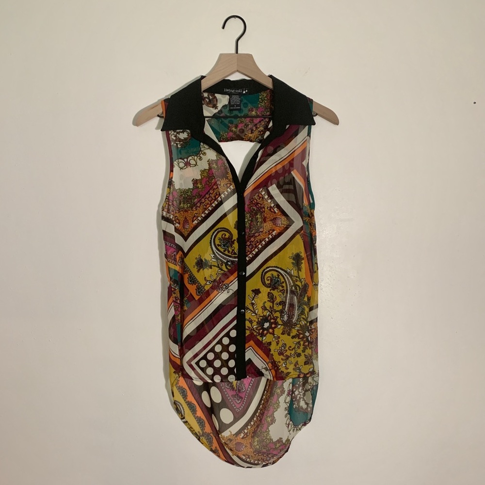 Scarf-print blouse